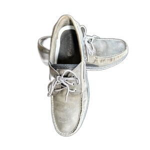 Mens Vintage Sperry Billfish 3-eye Boat Shoes Gray Size 11.5D